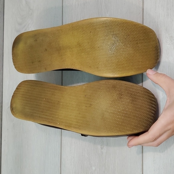 Vintage L.E.I Womens Jennefer Y2K Leather Mary Jane Wedge Clogs shoes sz 9 - Picture 11 of 13